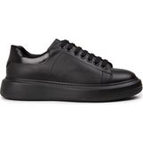 Deery Erkek Hakiki Deri Siyah Sneaker Ayakkabı 01990MSYHP04