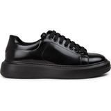 Deery Erkek Hakiki Deri Siyah Sneaker Ayakkabı - 01990MSYHP06