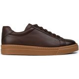 Deery Erkek Kahverengi Hakiki Deri Sneaker Ayakkabı - 02018MKHVC01