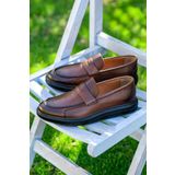 Deery Hakiki Deri Kahverengi Loafer Erkek Ayakkabı