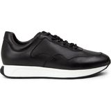 Deery Hakiki Deri Siyah Erkek Sneaker Ayakkabı - 01725MSYHE11