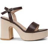 Deery K1040ZKHVM01 Kahverengi Platform Topuk Kadın Sandalet