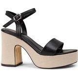 Deery K1040ZSYHM01 Siyah Platform Topuk Kadın Sandalet