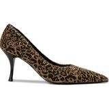 Deery Kadın Altın Renk Leopar Desenli Stiletto - V4016ZALTM01