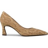 Deery Kadın Bej Piton Desenli Orta Topuklu Stiletto - V4030ZBEJM01