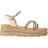 Deery Kadın Bej Taş Detaylı Sandalet - K0095ZBEJC01