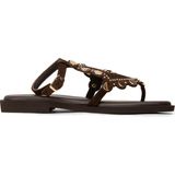 Deery Kadın Hakiki Süet Kahverengi Sandalet - 24715ZKHVC01