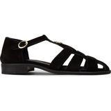 Deery Kadın Hakiki Süet Siyah Sandalet - Z4168ZSYHC01
