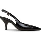 Deery Kadın Siyah Krokodil Desenli Slingback Stiletto - V4035ZSYHM01