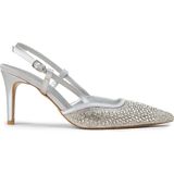 Deery Kadın Taş Detaylı Gümüş Renk Slingback Stiletto - RD140ZGMSM01