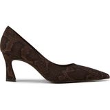 Deery Kadın Yılan Desenli Kahverengi Orta Topuklu Stiletto - V4030ZKHVM01