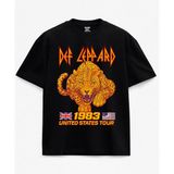 Def Leppard Baskılı Siyah Unisex Tişört - M