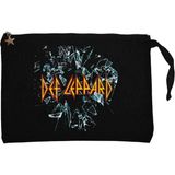 Def Leppard Breoken Siyah Clutch Astarlı Cüzdan / El Çantası - 25x18cm