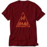 Def Leppard Logo 2 Kırmızı Tişört Liyada - 2XL