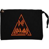 Def Leppard Logo 2 Siyah Clutch Astarlı Cüzdan / El Çantası - 25x18cm