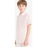 DeFacto %100 Keten Gömlek Erkek Çocuk F5531A825HS - Pembe-PN185 - 7 - 8 Yaş