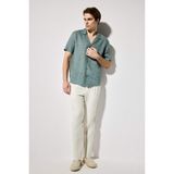 DeFacto %100 Keten Normal Kesim Crop Duble Paça Yazlık Kumaş Pantolon C1826AX26SM - Bej-BG106 - 30