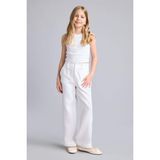 DeFacto %100 Keten Wide Leg Geniş Paça Beyaz Pantolon Kız Çocuk H1900A826SM - Beyaz-WT34 - 7 - 8 Yaş