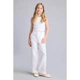 DeFacto %100 Keten Wıde Leg Geniş Paça Beyaz Pantolon Kız Çocuk H1900A826SM