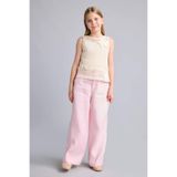 DeFacto %100 Keten Wıde Leg Geniş Paça Pembe Pantolon Kız Çocuk H1900A826SM