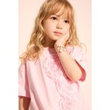 DeFacto %100 Pamuk 3D Penye Kısa Kollu Tişört Kız Bebek H5997A526SM - Pembe-PN186 - 4 - 5 Yaş