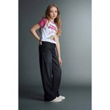 DeFacto %100 Pamuk 90's Wide Leg Geniş Paça Jean Pantolon Kız Çocuk G4647A826SP - Antrasit-NM36 - 7 - 8 Yaş