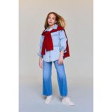 DeFacto %100 Pamuk 90's Wide Leg Geniş Paça Jean Pantolon Kız Çocuk G4648A826SM - Mavi-NM39 - 8 - 9 Yaş