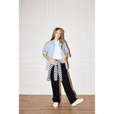 DeFacto %100 Pamuk 90's Wide Leg İspanyol Paça Gabardin Pantolon Kız Çocuk G0603A826SP - Siyah-BK27 - 13 - 14 Yaş
