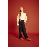 DeFacto %100 Pamuk Baggy Fit Charm Detaylı Geniş Paça Gabardin Pantolon Kız Çocuk G3250A825WN