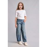 DeFacto %100 Pamuk Baggy Fit Jean Mavi Pantolon Kız Çocuk H6244A826AU - Mavi-NM28 - 13 - 14 Yaş