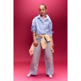 DeFacto %100 Pamuk Baggy Fit Jean Pantolon Kız Çocuk H0385A826SM - Mavi-NM39 - 11 - 12 Yaş