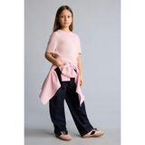 DeFacto %100 Pamuk Baggy Fit Mavi Jean Pantolon Kız Çocuk H6075A826SP - Mavi-NM34 - 13 - 14 Yaş