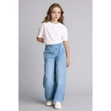 DeFacto %100 Pamuk Balloon Fit Jean Pantolon Kız Çocuk G0248A826SM - Mavi-NM28 - 13 - 14 Yaş
