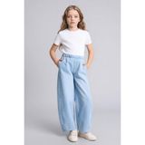 DeFacto %100 Pamuk Balloon Fit Jean Pantolon Kız Çocuk G0248A826SM - Mavi-NM63 - 11 - 12 Yaş
