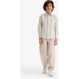 DeFacto %100 Pamuk Barrel Fit Düz Paça Gabardin Pantolon Erkek Çocuk G8336A826SP - Bej-BG106 - 13 - 14 Yaş