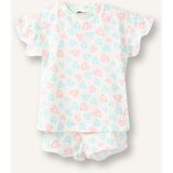 DeFacto %100 Pamuk Baskılı 2'li Ekru Pijama Takımı Kız Bebek H9309A526SM - Ekru-ER233 - 3 - 4 Yaş