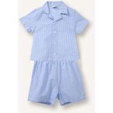 DeFacto %100 Pamuk Baskılı Kısa Kollu Üst Şort Alt 2'li Pijama Takımı Erkek Çocuk H4446A526SM - Lacivert-NV94 - 4 - 5 Yaş