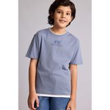 DeFacto %100 Pamuk Baskılı Tişört Erkek Çocuk G7150A826SM - Gri-GR171 - 11 - 12 Yaş