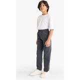 DeFacto %100 Pamuk Beli Lastikli Gabardin Pantolon Erkek Çocuk G3642A825AU - Antrasit-AR104 - 9 - 10 Yaş