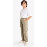 DeFacto %100 Pamuk Beli Lastikli Gabardin Pantolon Erkek Çocuk G3642A825AU - Haki-KH401 - 5 - 6 Yaş