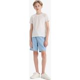 DeFacto %100 Pamuk Beli Lastikli Jean Şort Erkek Çocuk D8575A825SM - Mavi-NM39 - 8 - 9 Yaş