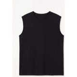 DeFacto %100 Pamuk Boxy Fit Büyük Beden Bisiklet Yaka Atlet H1003AX26SP - 3XL - Siyah-BK81