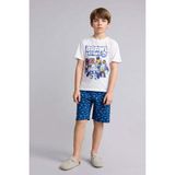 DeFacto %100 Pamuk Brawl Stars Regular Fit 2'li Pijama Takımı Erkek Çocuk H3540A826SM - Beyaz-WT34 - 9 - 10 Yaş