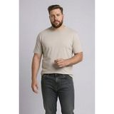 DeFacto %100 Pamuk Büyük Beden Boxy Fit T-shirt H1160AX26SM - Bej-BG766 - 4XL