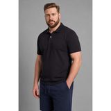 DeFacto %100 Pamuk Büyük Beden Kısa Kollu Polo Tişört H1650AX26SP - Siyah-BK81 - 5XL