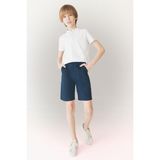DeFacto %100 Pamuk Cepli Basic Gabardin Şort Erkek Çocuk C2955A825SM - 7 - 8 Yaş - Lacivert-NV135