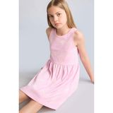 DeFacto %100 Pamuk Çiçekli Kolsuz Pembe Elbise Kız Çocuk H2700A826HS - 9 - 10 Yaş - Pembe-PN453