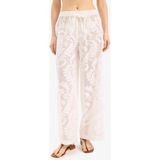 DeFacto %100 Pamuk Dantelli Beli Lastikli Beyaz Plaj Pantolonu D9767AX25SM - Beyaz-WT16