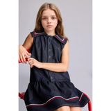DeFacto %100 Pamuk Denim Lacivert Elbise Kız Çocuk H6597A826SM