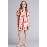 DeFacto %100 Pamuk Desenli Elbise Kız Çocuk G7085A826SM - 13 - 14 Yaş - Pembe-PN86
